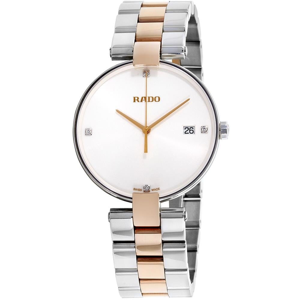 Rado Rado Coupole Diamonds R22852713, coupole швейцария мужские часы на браслете сталь c pvd покрытием боковой вид